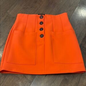 Top shop Orange Button-Front Skirt us size 2